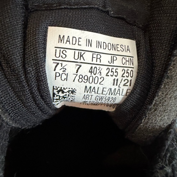 Adidas Women's Black and Blue Sneakers with Pink Accents - Picture 4 of 5